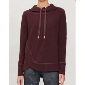 Sweaty Betty Escape Luxe Hoodie Womens Sz S Maroon Fleece Sweatshirt